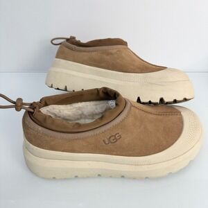 UGG Tasman Weather Hybrid Mens 7 Chestnut Whitecap Good Suede Platform Slip On